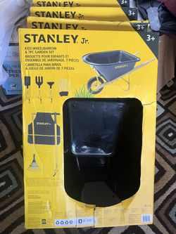 Stanley Jr. Kids Wheelbarrow & 7-Piece Garden Set