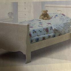 Twin Sleigh Bed Frame From  Ashley Furniture And Twin Serta Mattress