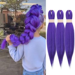 “New 26” Purple Braids – 3 Packs, Never Used