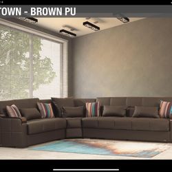 NEW PU LEATHER SECTIONAL SOFA BED! AVAILABLE IN BLACK & BROWN! 