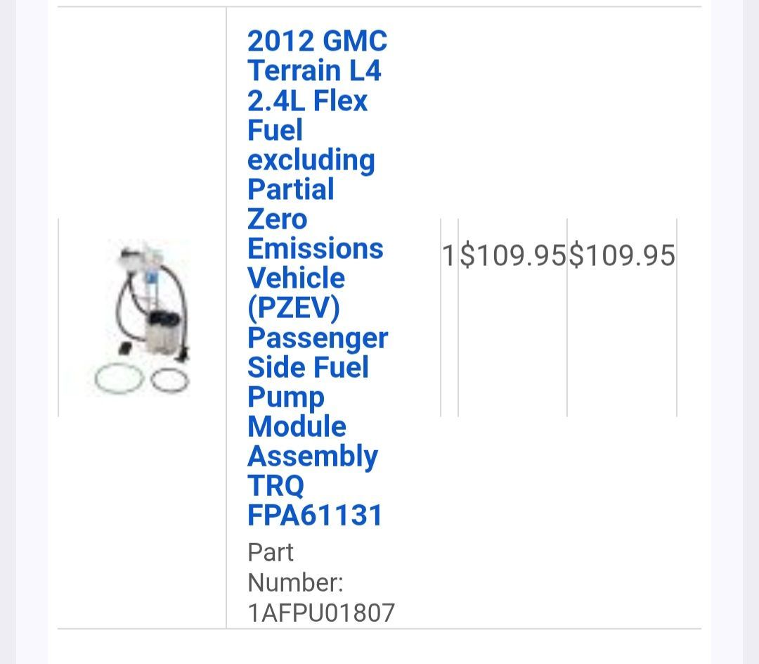 Flex fuel, fuel pump