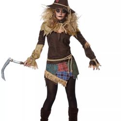 Creepy Scarecrow Scary Scare Crow Fancy Dress Up Halloween Adult Costume