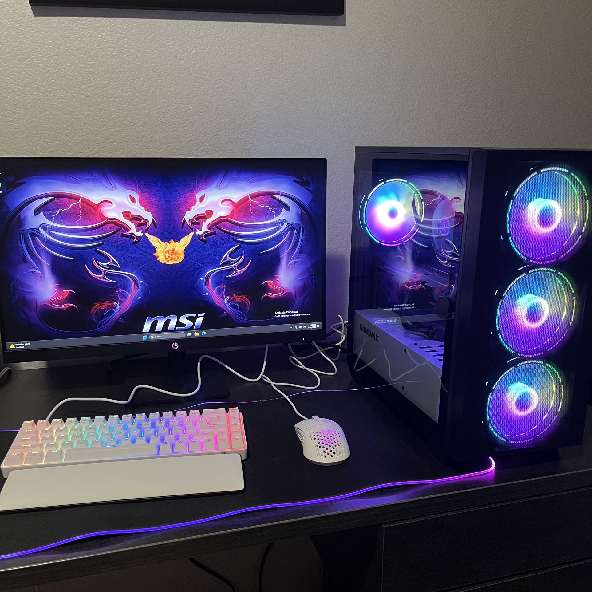 *SALE* Budget RGB Gaming PC + Full Setup Included 