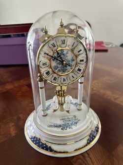 Haller Porcelain Anniversary Clock Original Swarovski