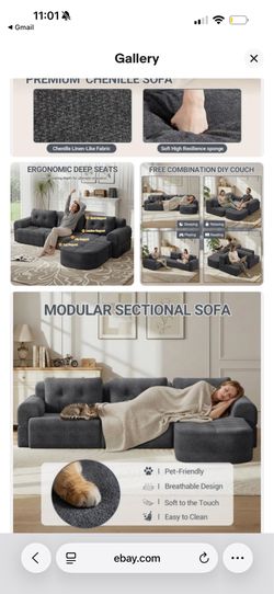 L shape couch, in box-new