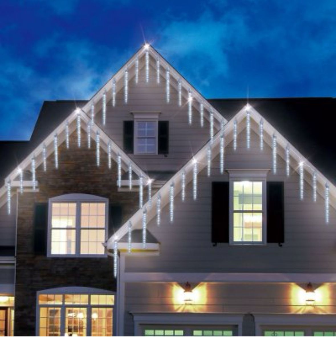 Members Mark 5-Function LED Crystal Icicle Lights 20 Count Brand New In Box
