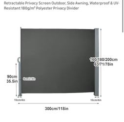Lateral Awning Privacy