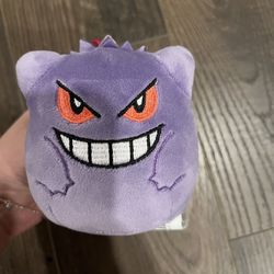 Pokemon Squishmallow Gengar Clip-On 3.5-Inch Plush