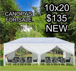 10x20  Canopy with Sidewalls and Windows, Outdoor Instant Canopy Tent for Parties