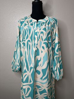 Women's Long Sleeved Print Dress