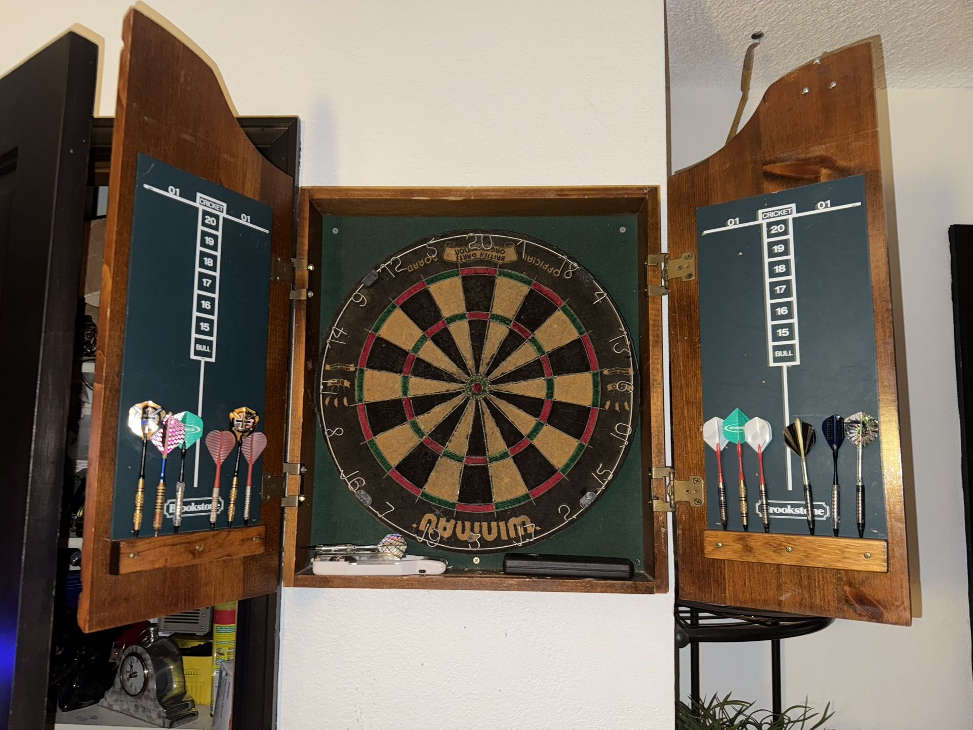 Wooden Vintage Darts Board Bookstore Brand