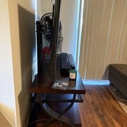 TV, Sound Bar, And Stand Bundle 