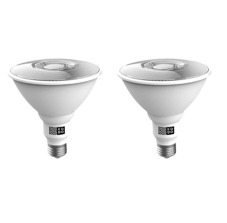 KODO 120-Watt Equivalent PAR38 LED Motion Sensor Flood Light Bulb Bright White (2- Pack)
