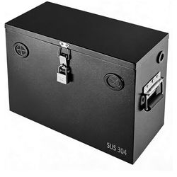 304 Stainless Steel Battery Box for Car, RV, Marine & Trolling Motor - Battery Relocation Kit with Lock and Sealing Gaskets