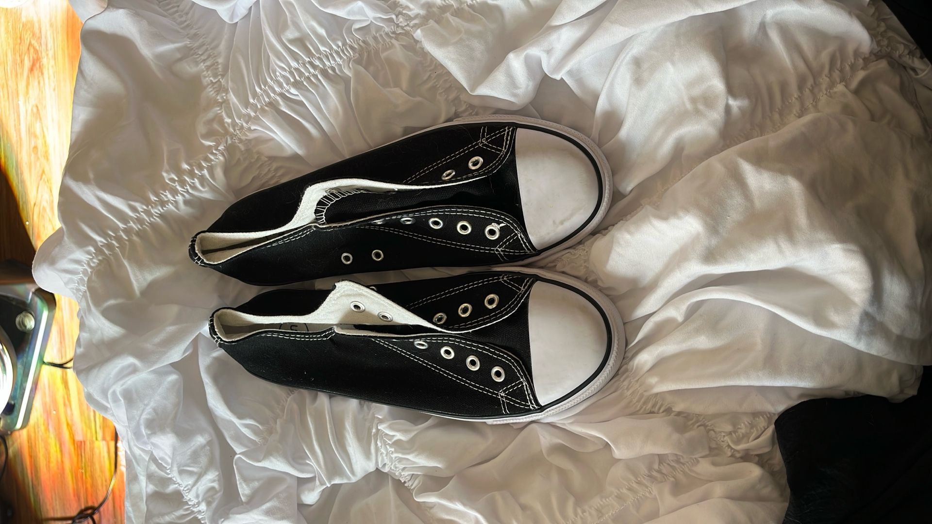 Black/white Size 10 Faux Converse Shoes