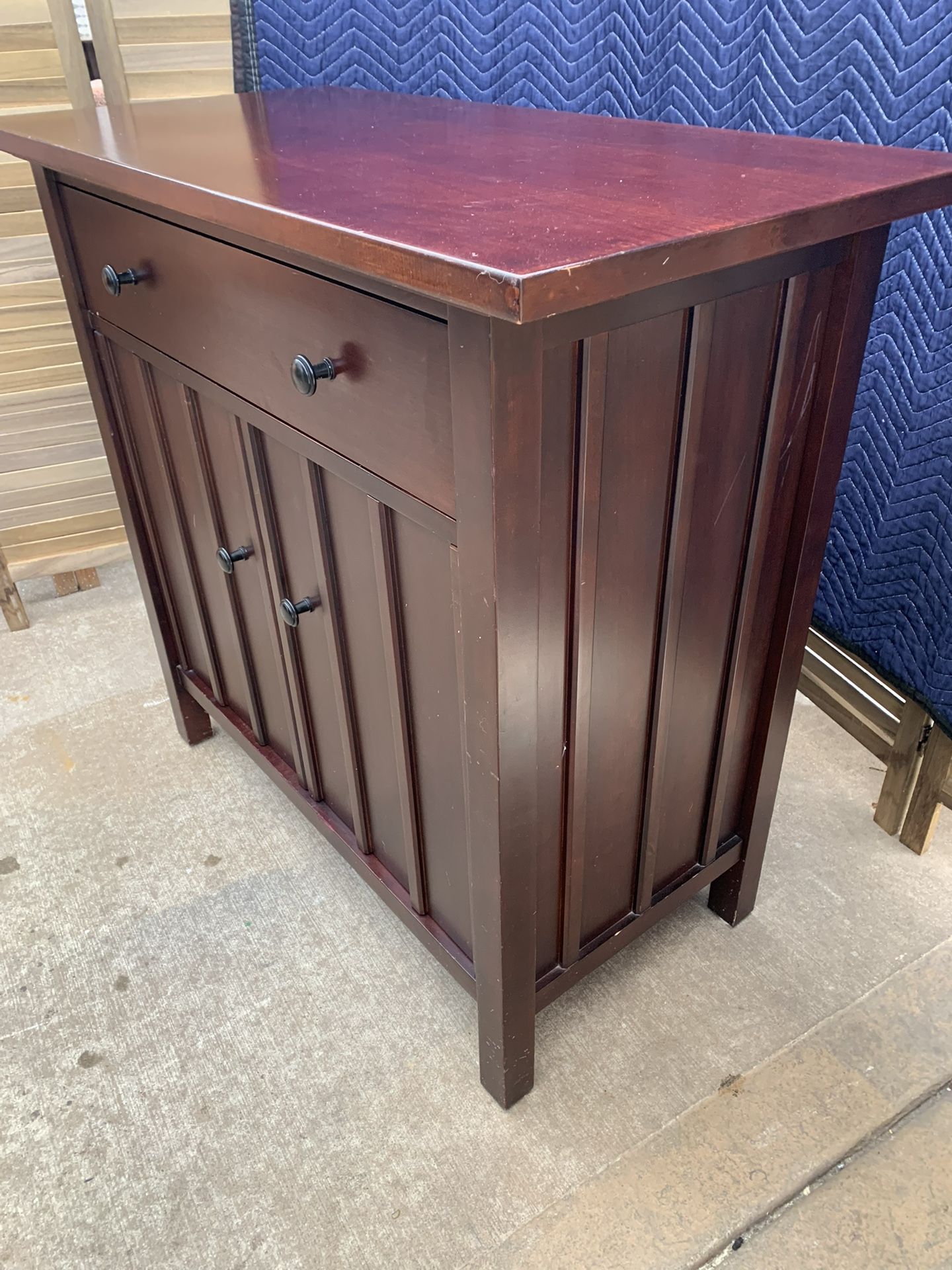 Crate and Barrel buffet cabinet storage / 1 drawer / 2 doors/ 1 shelf 40.5 W x 20D x 37.5H