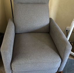 Gray Fabric Upholstered Accent Chair