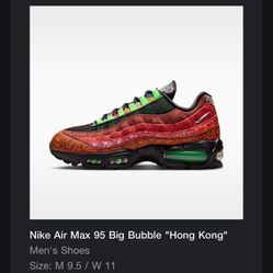  Air Max 95 Big Bubble Family Reunion Hong Kong.       Size 9.5 In Men 