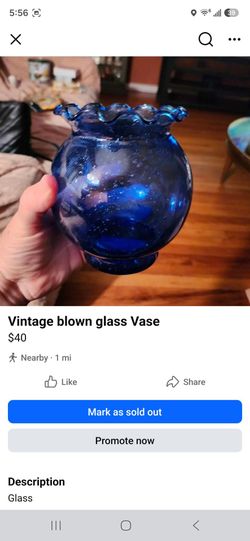 Vintage glass vase