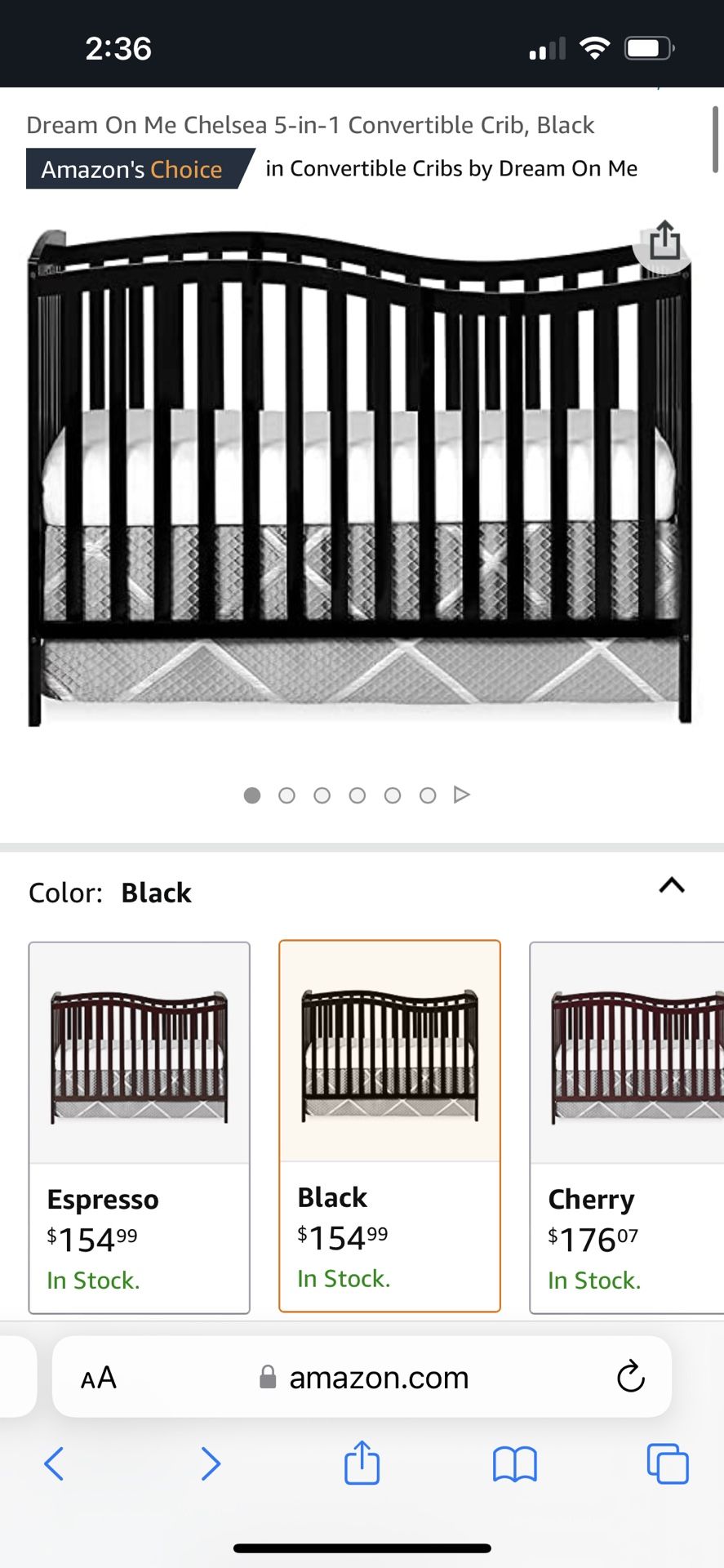 5-1 Convertible Crib New In Box