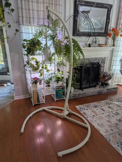 Metal stand for a swing hanging chair - white