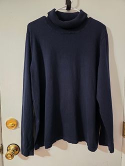 Jones New York Signature Woman 2X Navy Blue Turtleneck Pullover Sweater