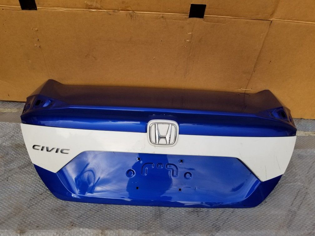 2016 to 2018 Honda Civic sedan Trunk lid & bumper Rear Oem parts