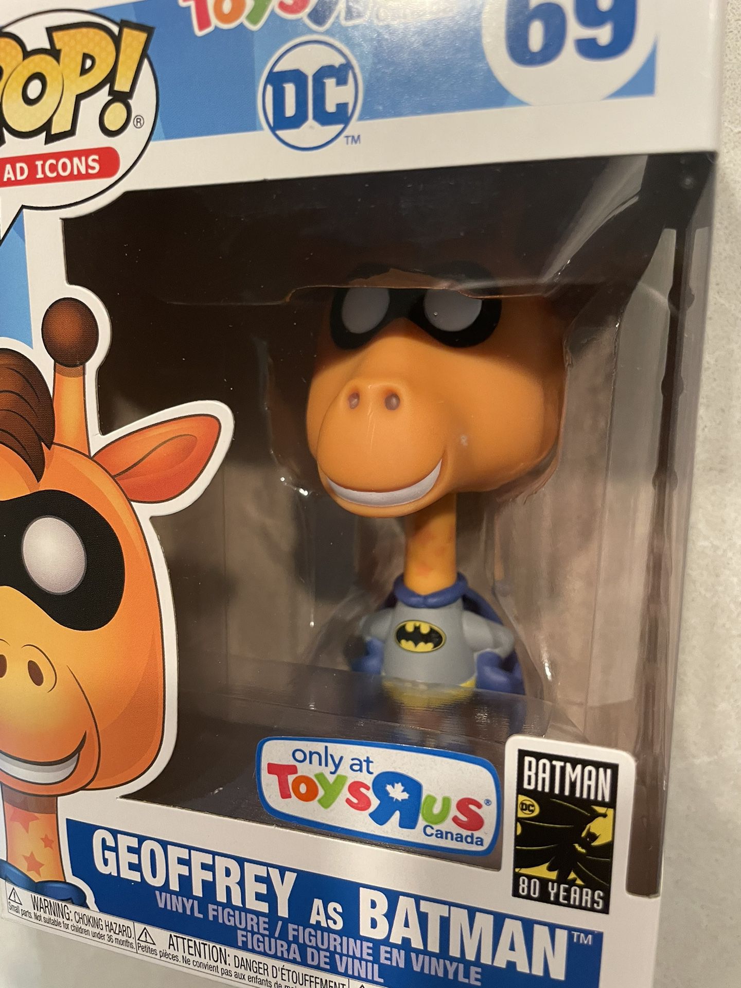 as Batman Funko Pop *MINT* Toys 'R' Us Canada Exclusive Ad Icons 69 with protector Bruce Wayne TRU Giraffe for in Lewisville, - OfferUp