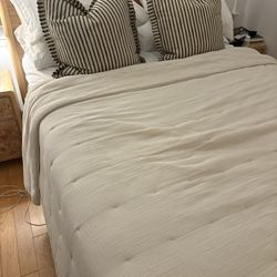 IKEA Queen Bedframe With Lonet Base - Barely Used
