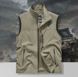 JP VOGUE Men’s Outdoor Vest - Khaki