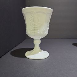 Set Of 6 Milk Glass Goblets