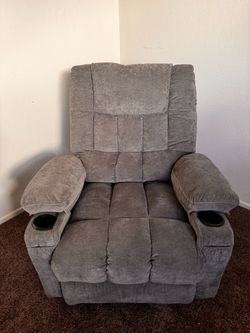 Grey Fabric Recliner