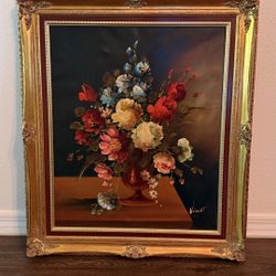 Hand Painted Canvas Artwork (with Frame)