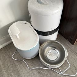 Pet Fountain And Automatic Feeder Combo
