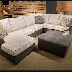 Ashley Bilgray Pewter 3 Piece Sectional | Couch | Living Room ☄️ Brand New ☄️ Fastest Delivery 🚚 