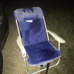 Nice Backpack Reclining Beach Chair Only $25 Firm