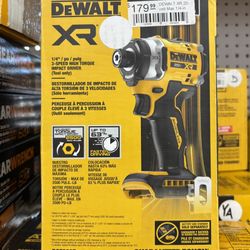 Dewalt XR 1/4" / po / pulg 3-SPEED HIGH TORQUE IMPACT DRIVER (Tool only) (new)
