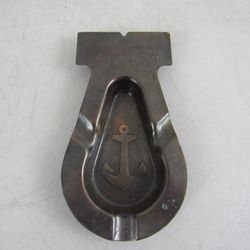 US Naval Ordnance Plant Alexandria,Va. Navy Day-1947 Bomb Shape Ashtray


