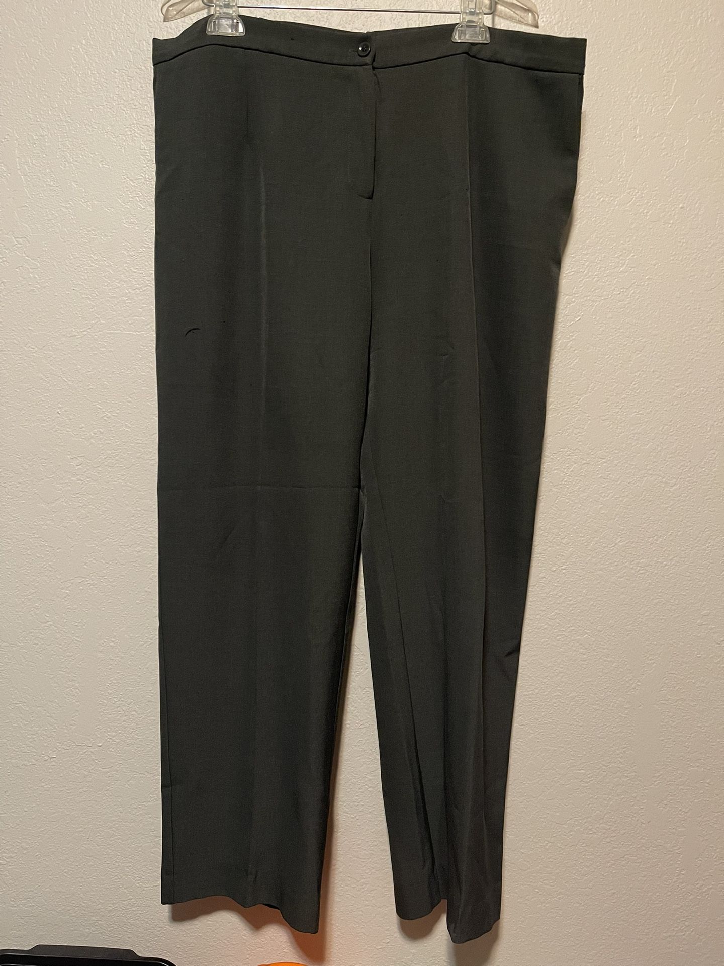 Carolina, Women’s Charcoal Pockets Dress Pants, Plus Size 15/38