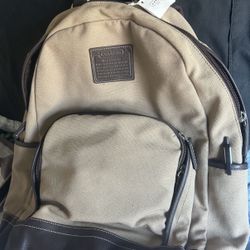 Coach Brown Canvas Leather Voyager