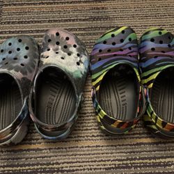 Crocs Size J1, 2 Pairs