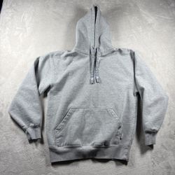 Pro Club Heavy Weight Hoodie Men's Size S Gray Jacket Drawstring Distressed Y2K