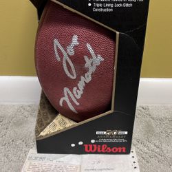 Joe Namath New York Jets Signed Football With Receipt