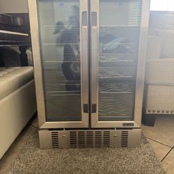 NewAir 24" Built-in Dual Zone Wine and Beverage Fridge AWB-360DB