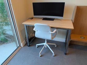 Jarvis Desk with Premium Alloy Frame and Casters