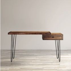 Desk With Hairpin Legs and Drawer