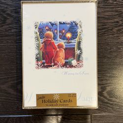 New Christmas greeting cards Waiting for Santa 18 ct