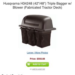 Husqvarna H34248 (42"/48") Triple Bagger 