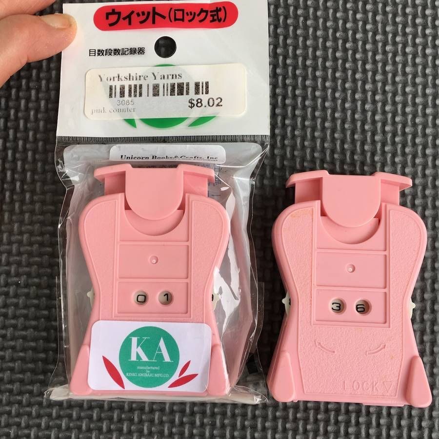 Lot of 2 KA - Pink Knitting Counter with lock