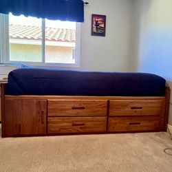 Twin Bed With Drawers Solid Wood